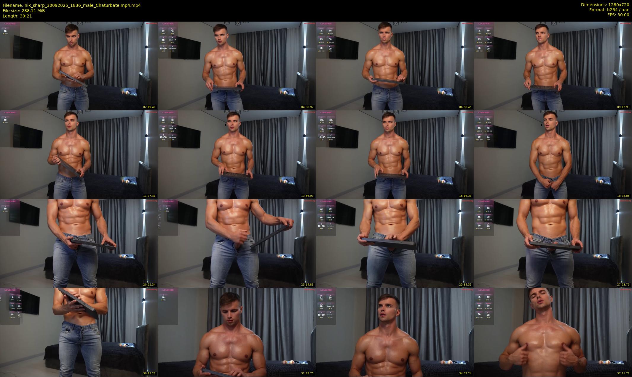 nik_sharp — 40 minute Chaturbate male cam show recording, 720p, Sep 30, 2025