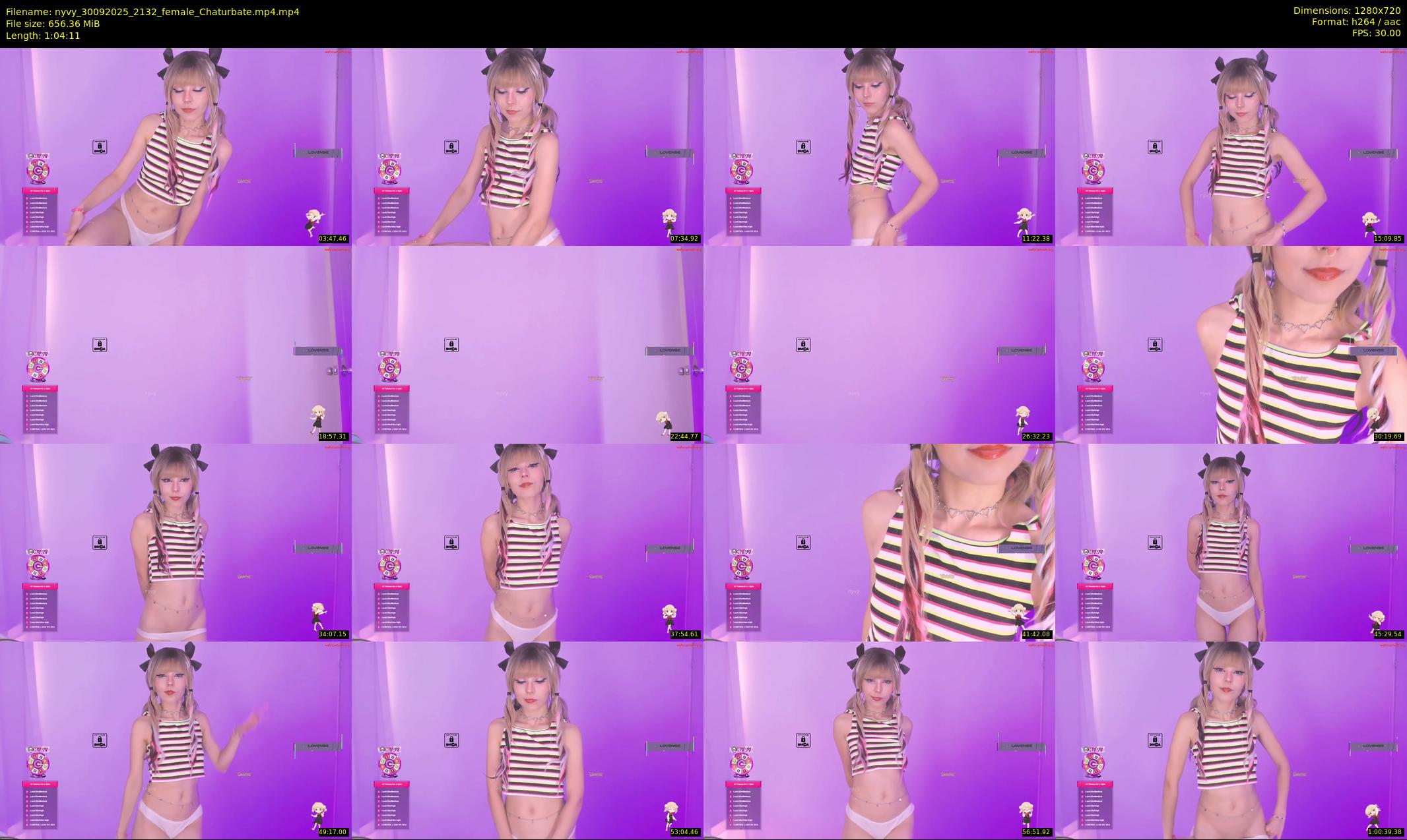 nyvy — 65 minute Chaturbate female cam show recording, 720p, Sep 30, 2025