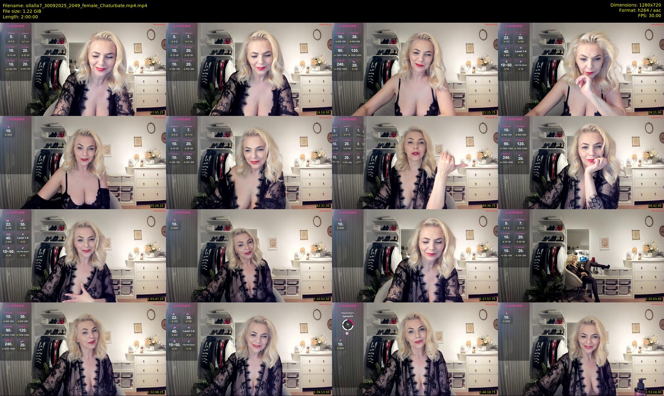 ollalla7 — 120 minute Chaturbate female cam show recording, 720p, Sep 30, 2025