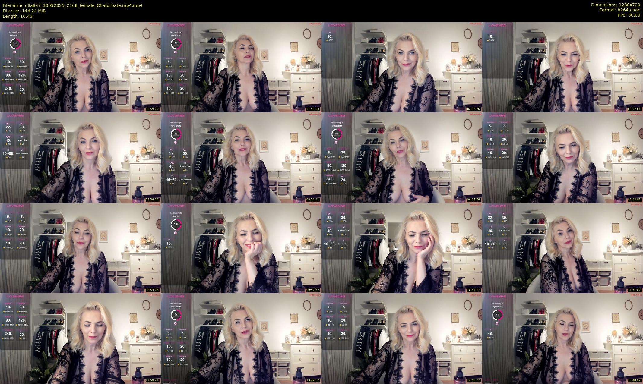 ollalla7 — 17 minute Chaturbate female cam show recording, 720p, Sep 30, 2025
