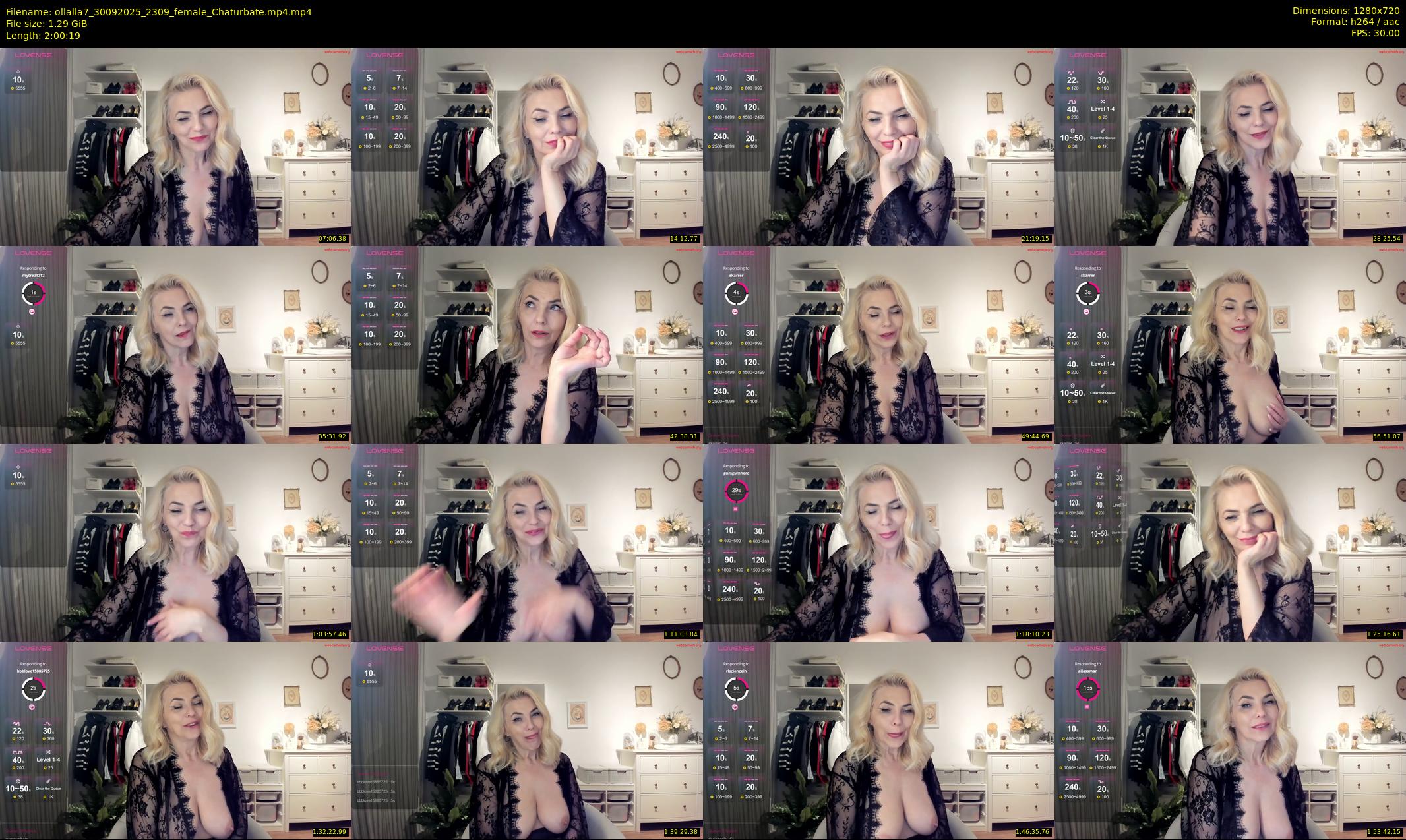 ollalla7 — 121 minute Chaturbate female cam show recording, 720p, Sep 30, 2025