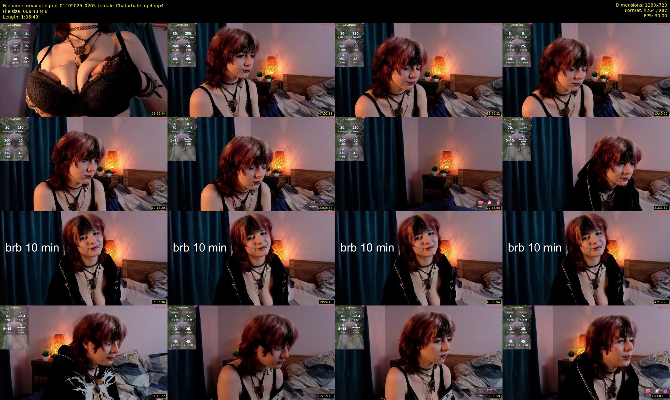 orvacurington — 67 minute Chaturbate female cam show recording, 720p, Oct 1, 2025