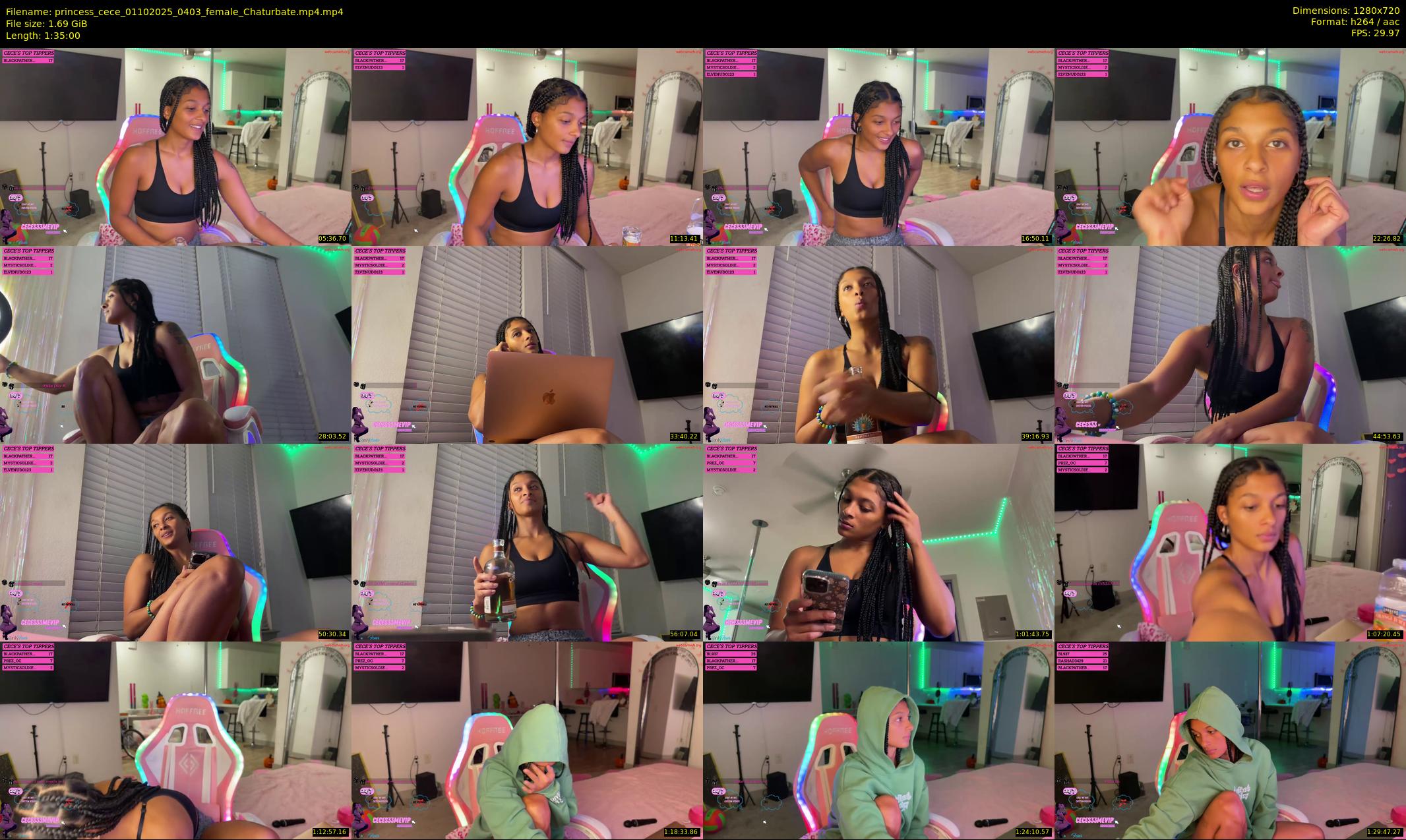 princess_cece — 95 minute Chaturbate female cam show recording, 720p, Oct 1, 2025
