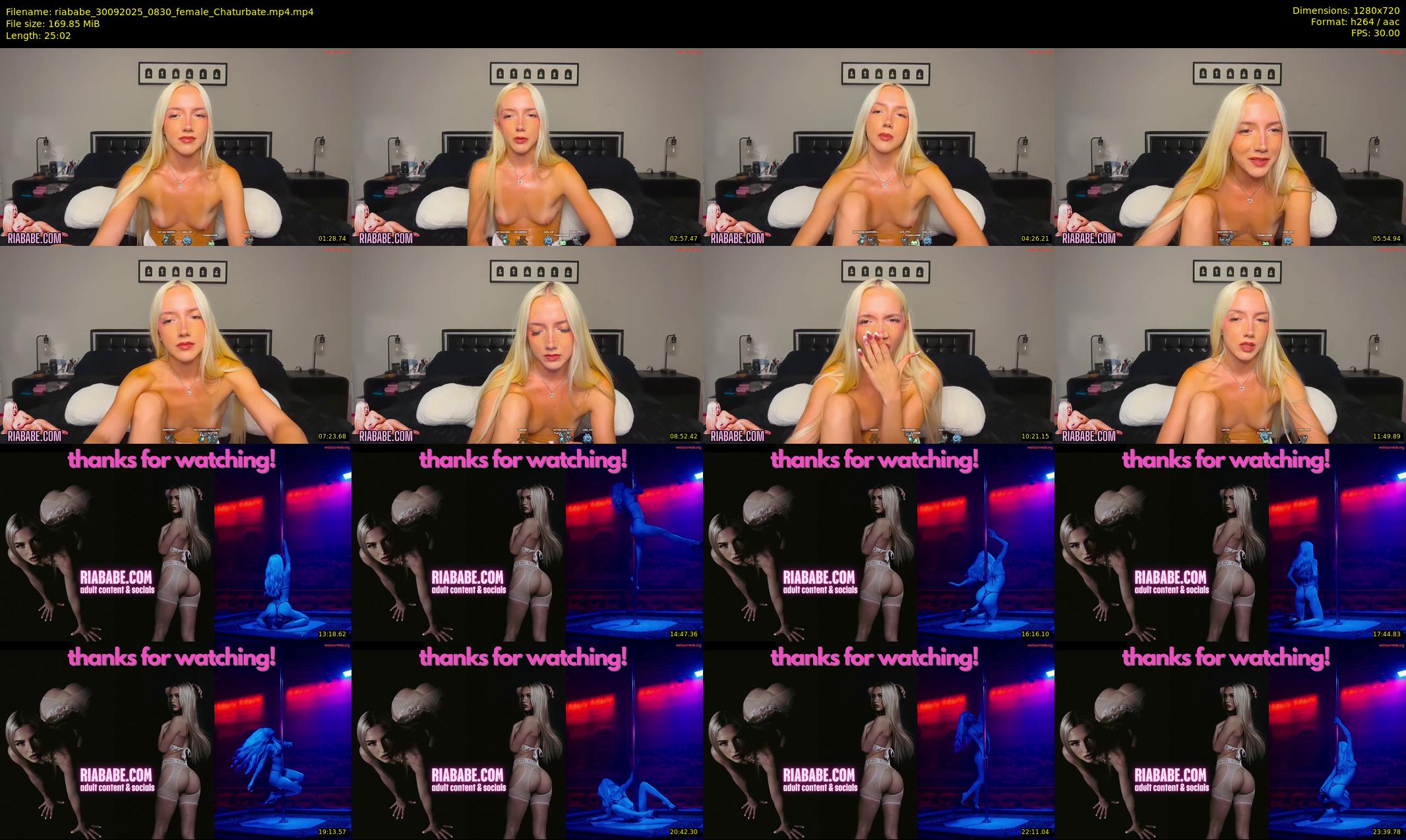 riababe — 26 minute Chaturbate female cam show recording, 720p, Sep 30, 2025