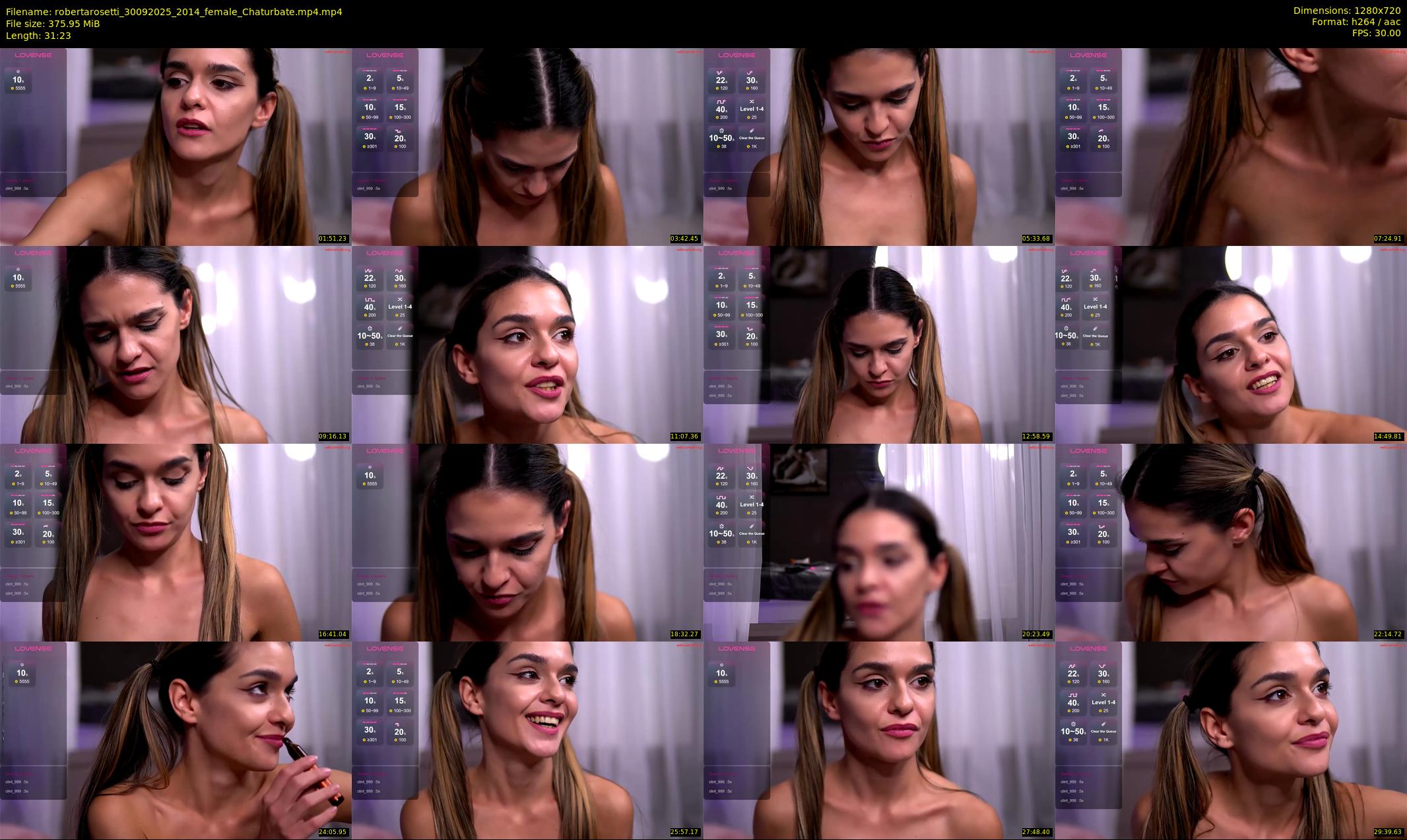 robertarosetti — 32 minute Chaturbate female cam show recording, 720p, Sep 30, 2025