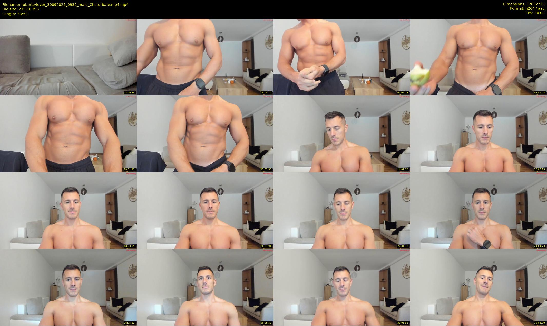 roberto4ever — 34 minute Chaturbate male cam show recording, 720p, Sep 30, 2025