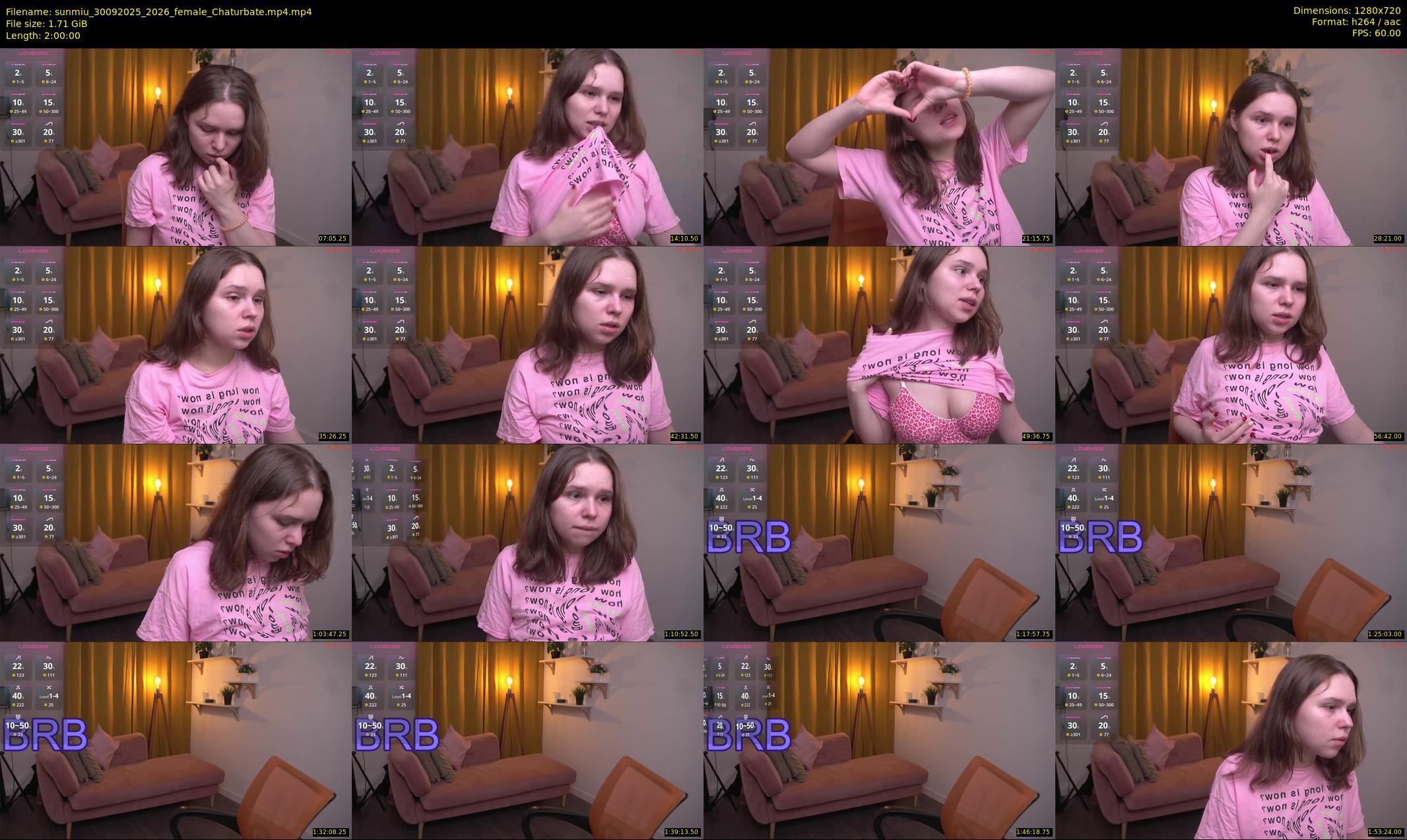 sunmiu — 120 minute Chaturbate female cam show recording, 720p, Sep 30, 2025