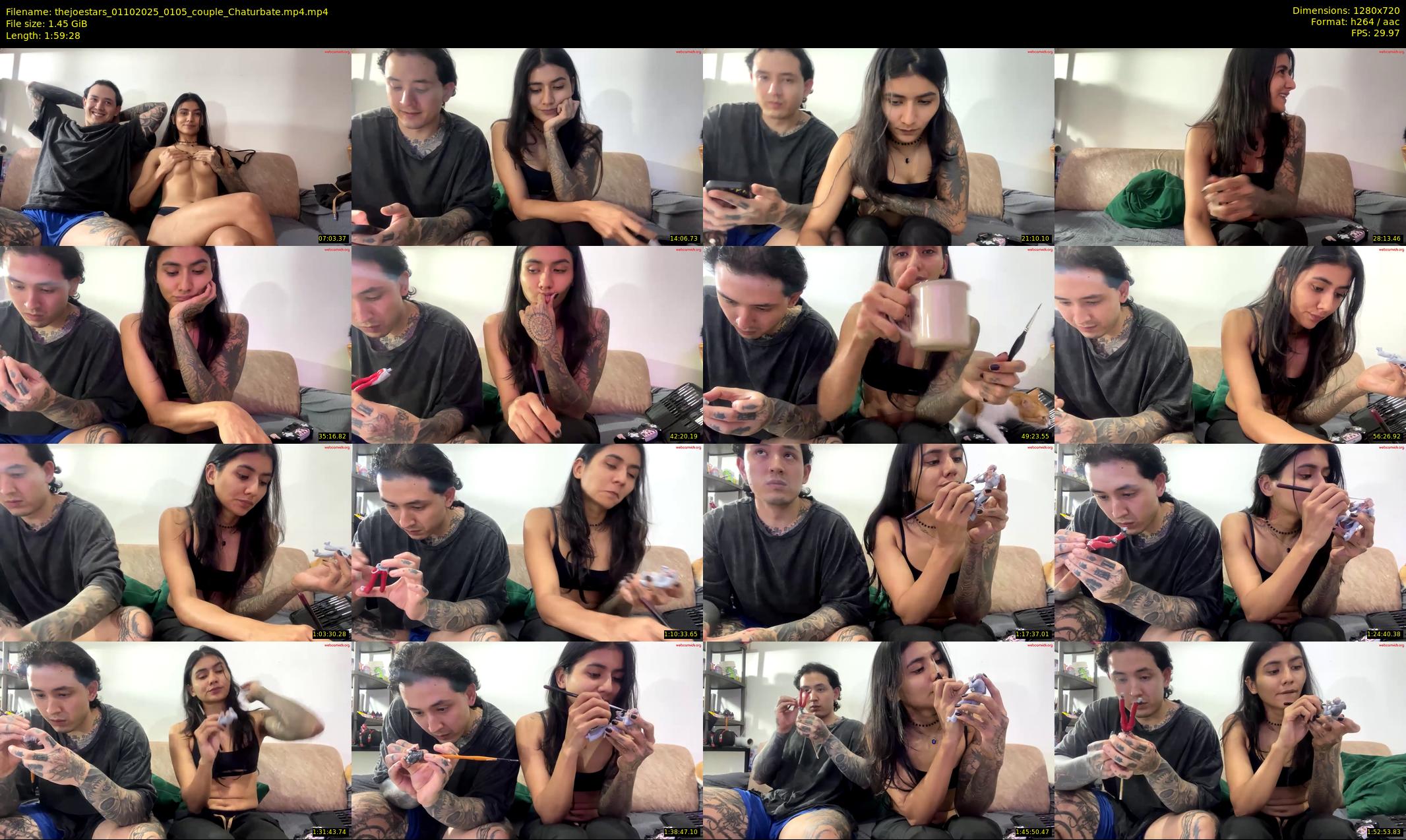 thejoestars — 120 minute Chaturbate couple cam show recording, 720p, Oct 1, 2025