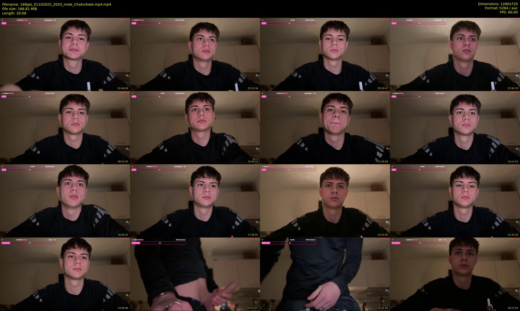 168gio — 31 minute Chaturbate male cam show recording, 720p, Oct 1, 2025