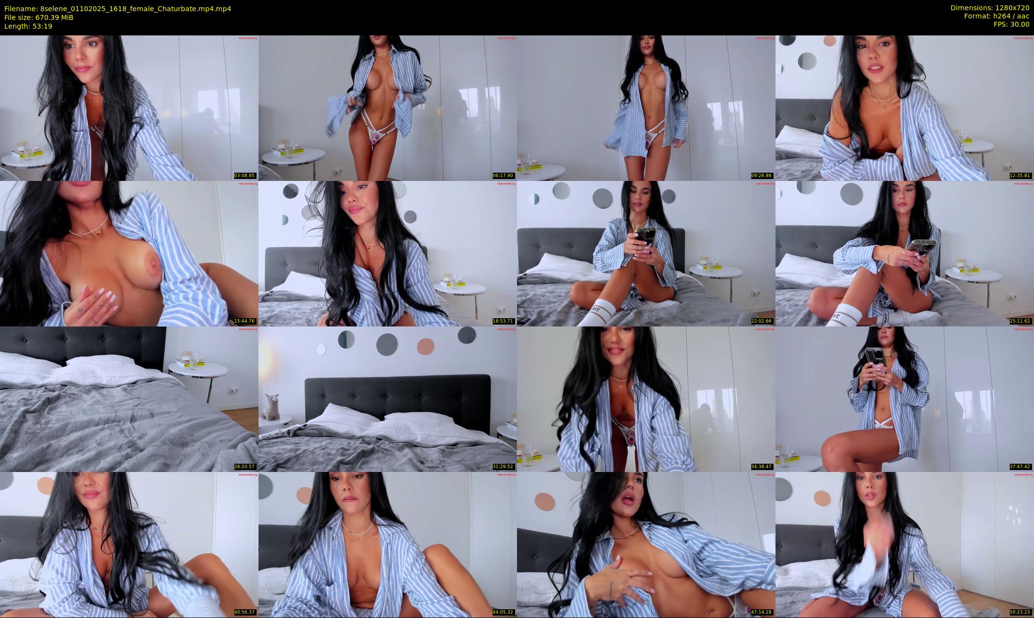 8selene — 54 minute Chaturbate female cam show recording, 720p, Oct 1, 2025