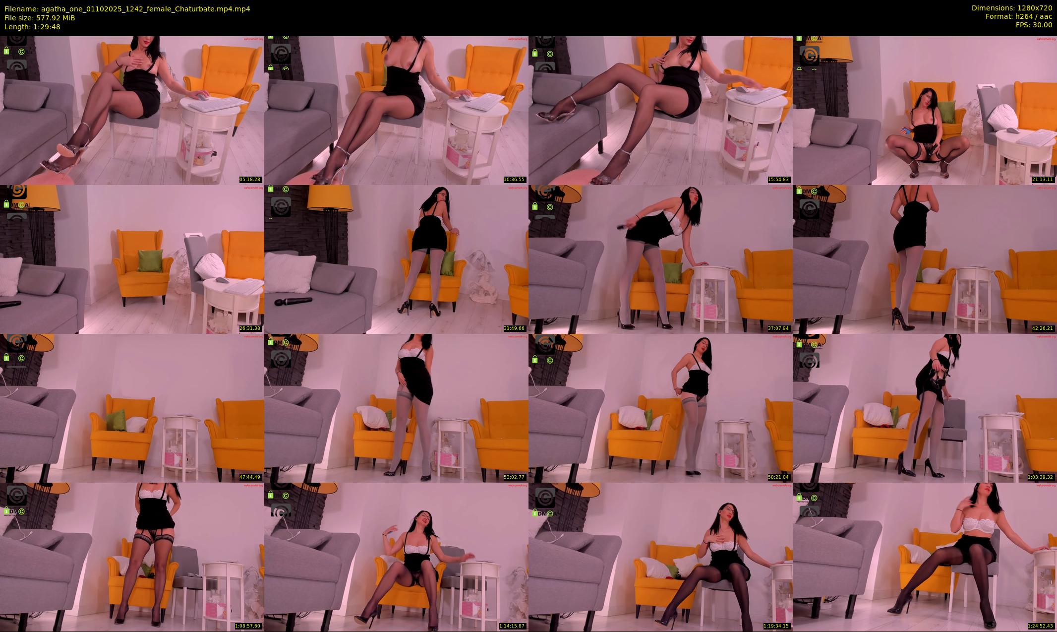 agatha_one — 90 minute Chaturbate female cam show recording, 720p, Oct 1, 2025