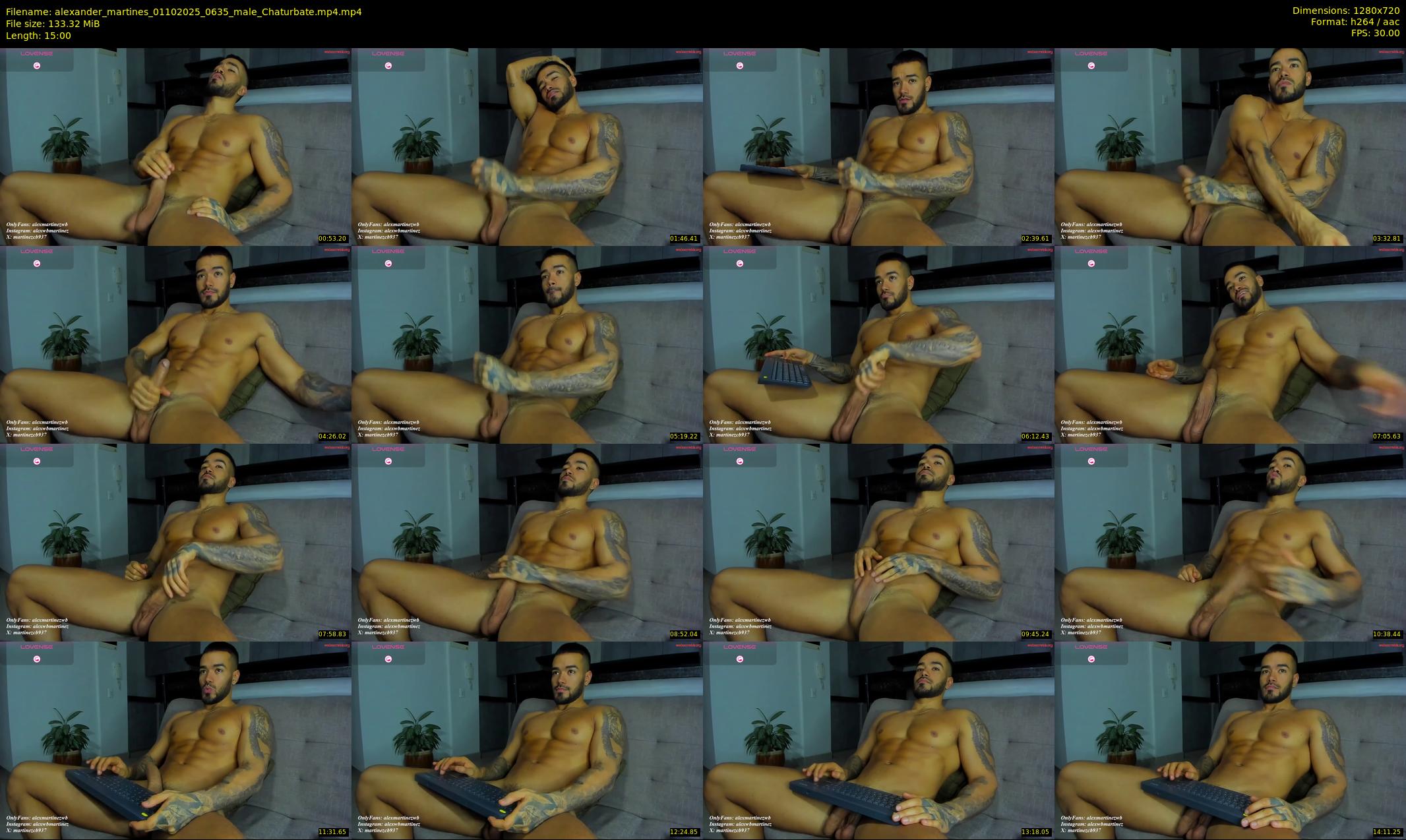 alexander_martines — 15 minute Chaturbate male cam show recording, 720p, Oct 1, 2025