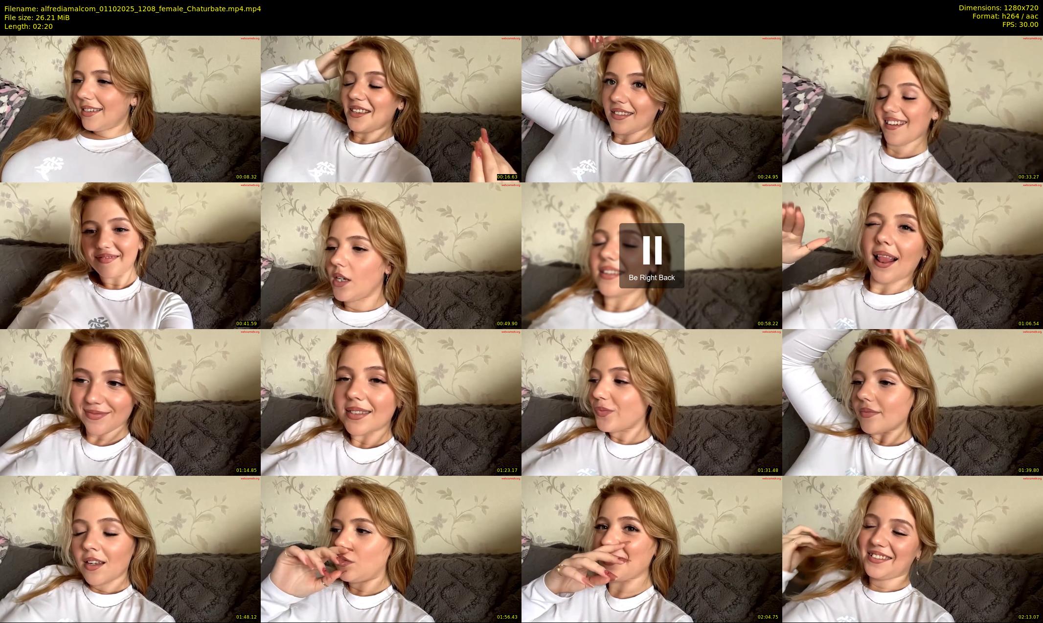 alfrediamalcom — 3 minute Chaturbate female cam show recording, 720p, Oct 1, 2025