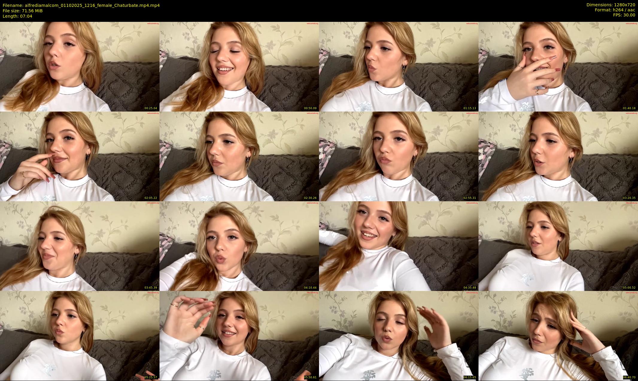 alfrediamalcom — 8 minute Chaturbate female cam show recording, 720p, Oct 1, 2025