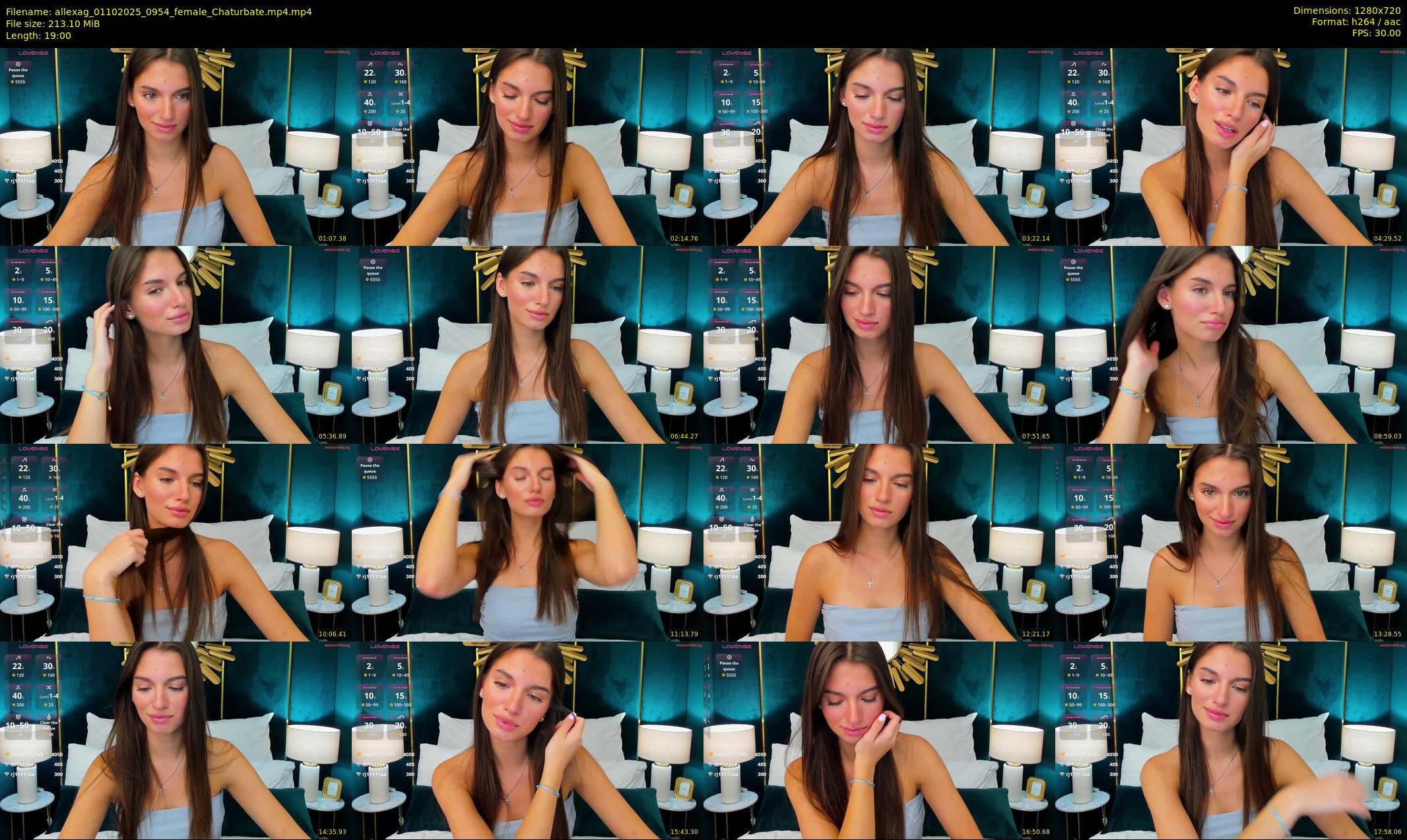 allexag — 19 minute Chaturbate female cam show recording, 720p, Oct 1, 2025