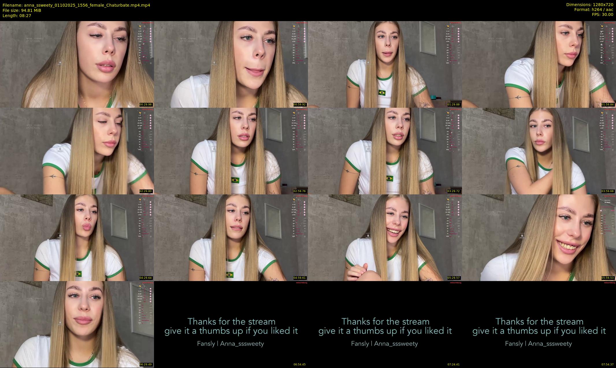 anna_ssweety — 9 minute Chaturbate female cam show recording, 720p, Oct 1, 2025