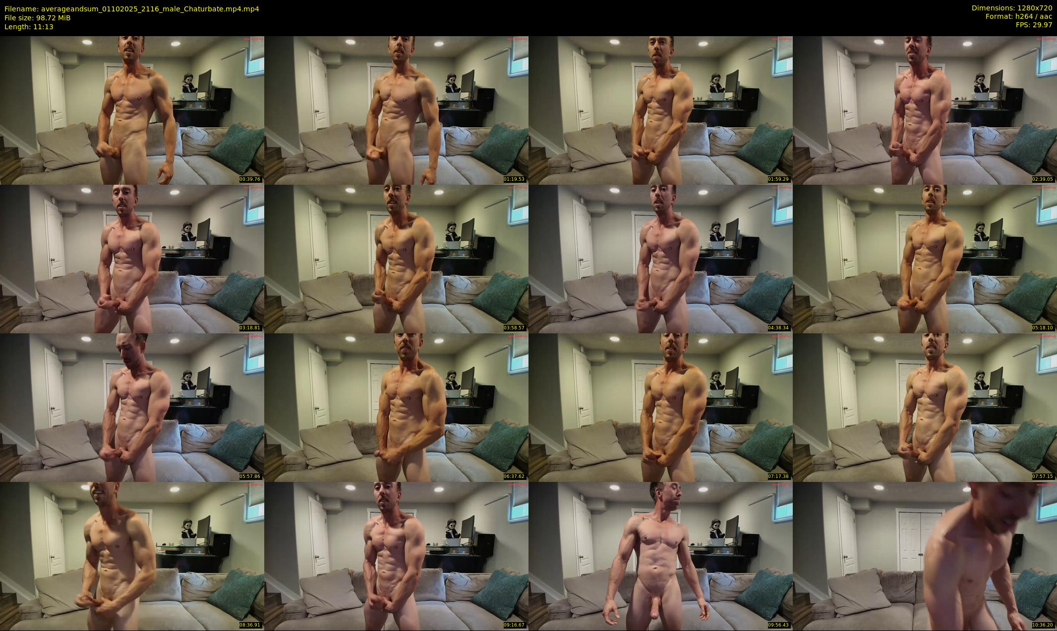 averageandsum — 12 minute Chaturbate male cam show recording, 720p, Oct 1, 2025