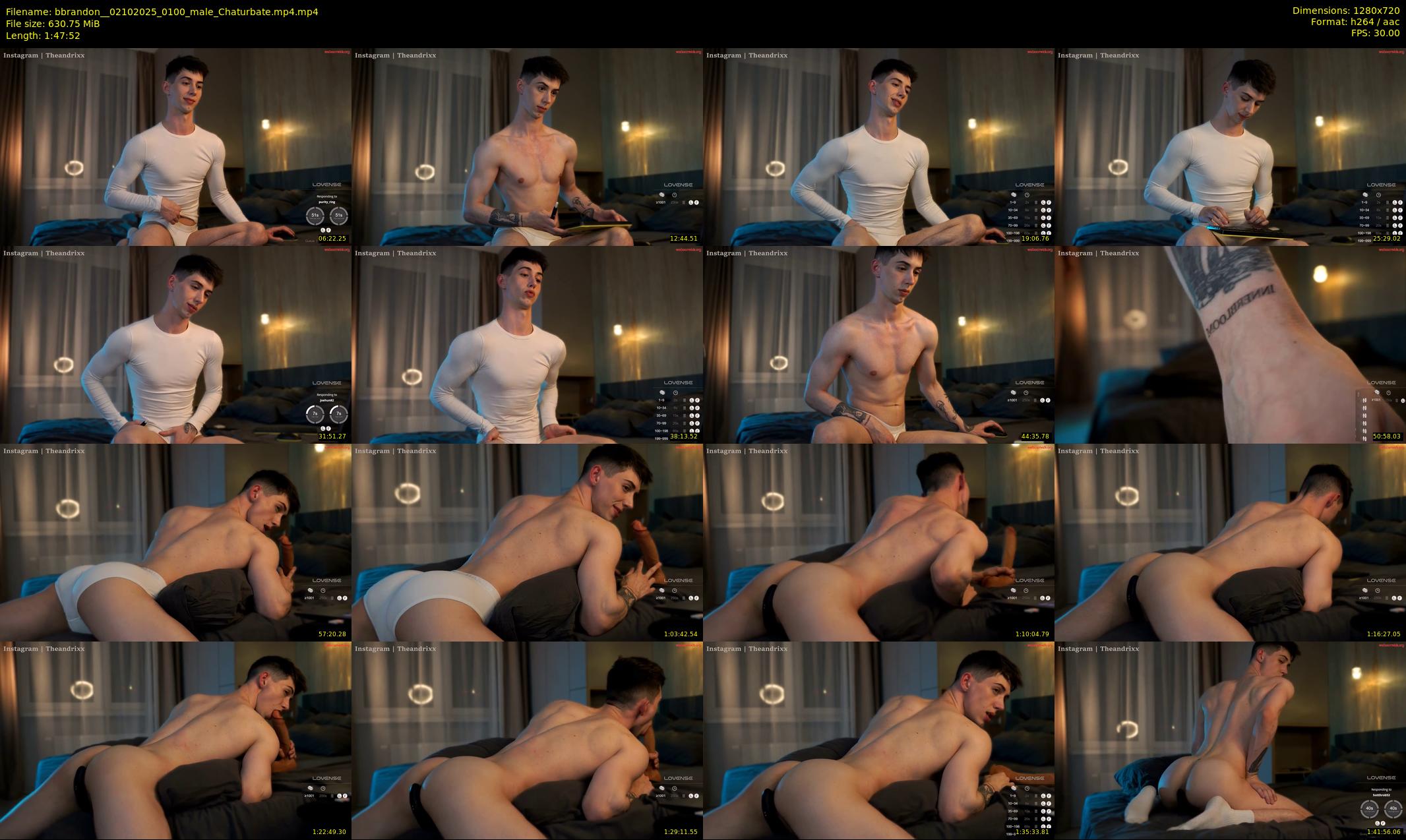 bbrandon_ — 108 minute Chaturbate male cam show recording, 720p, Oct 2, 2025