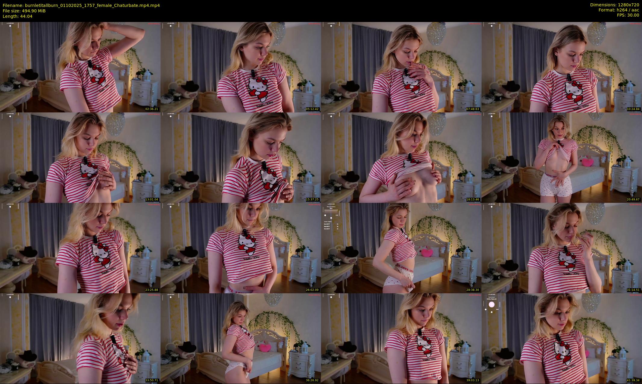 burnletitallburn — 45 minute Chaturbate female cam show recording, 720p, Oct 1, 2025