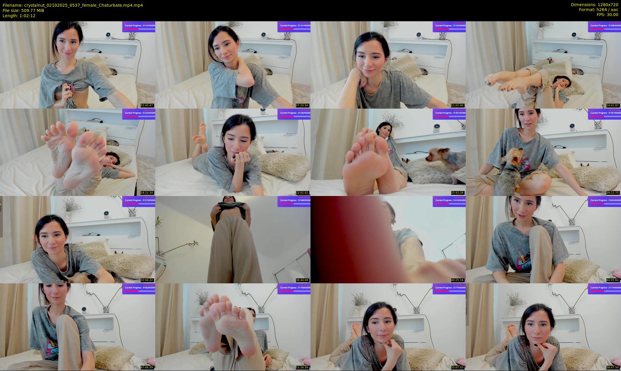 crystalnut — 63 minute Chaturbate female cam show recording, 720p, Oct 2, 2025