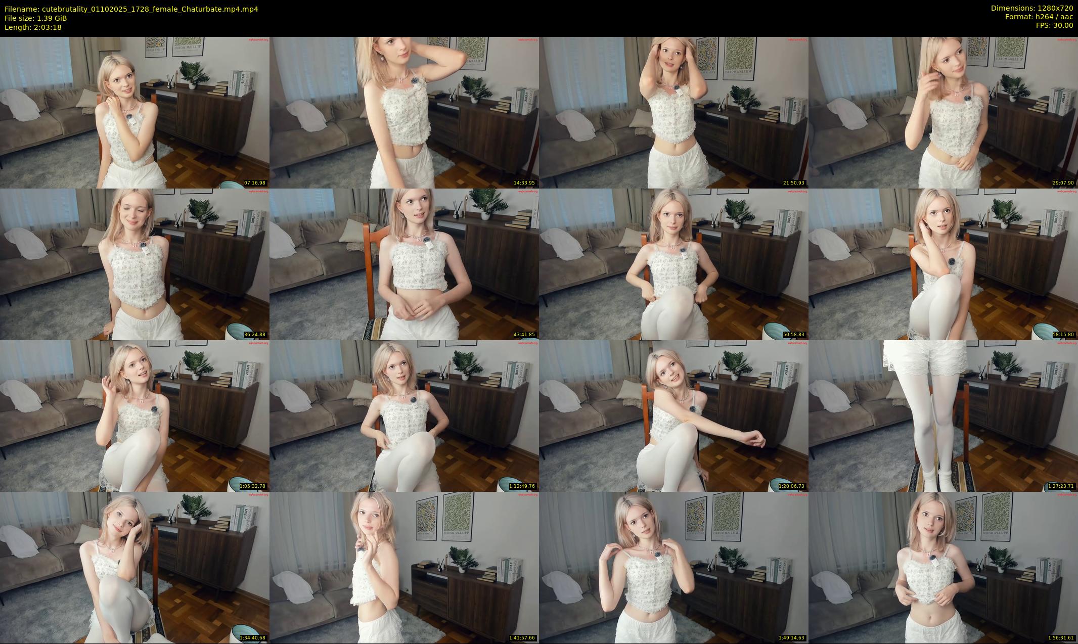 cutebrutality — 124 minute Chaturbate female cam show recording, 720p, Oct 1, 2025