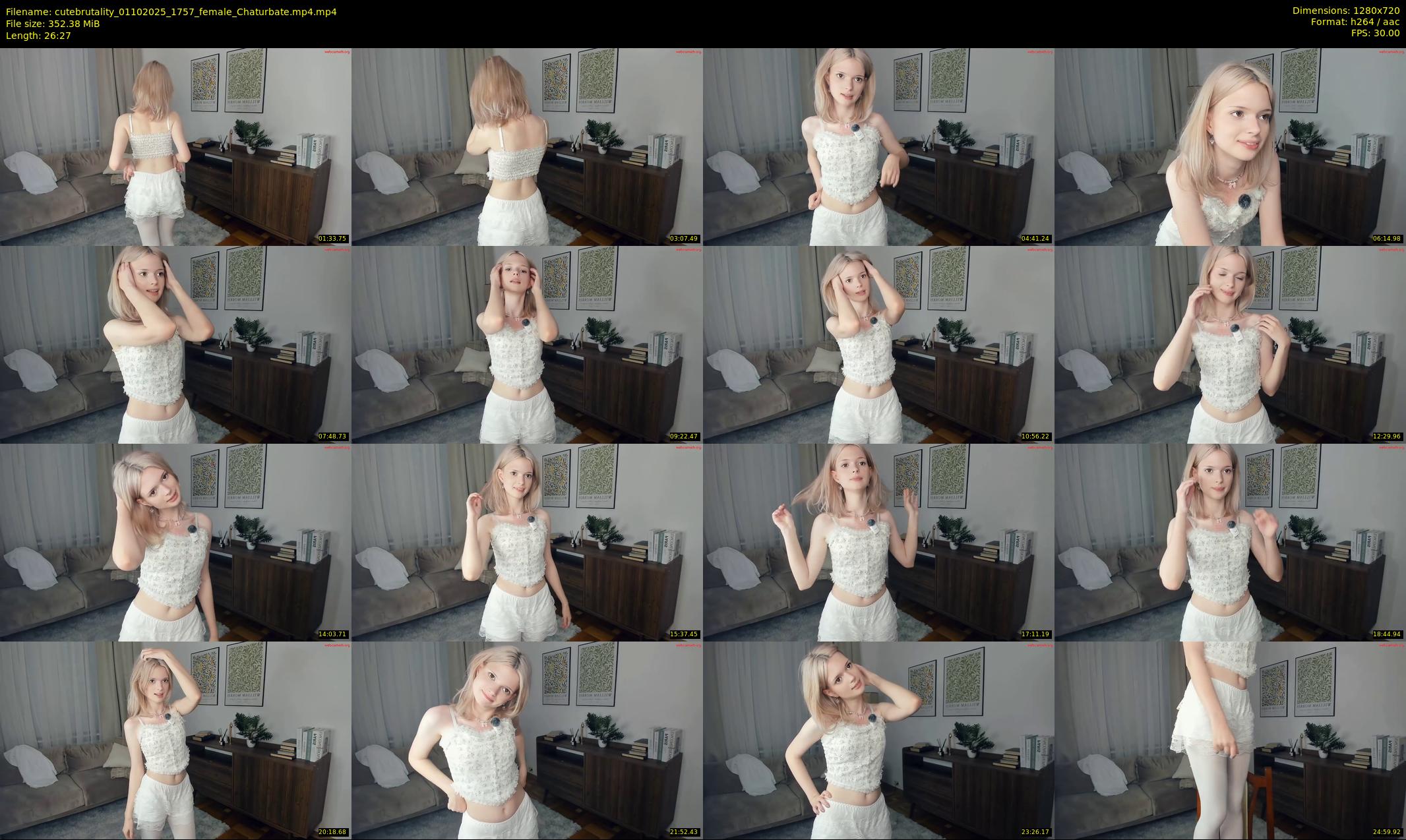 cutebrutality — 27 minute Chaturbate female cam show recording, 720p, Oct 1, 2025