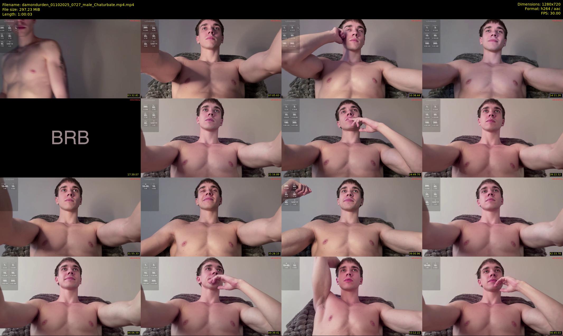damondurden — 61 minute Chaturbate male cam show recording, 720p, Oct 1, 2025