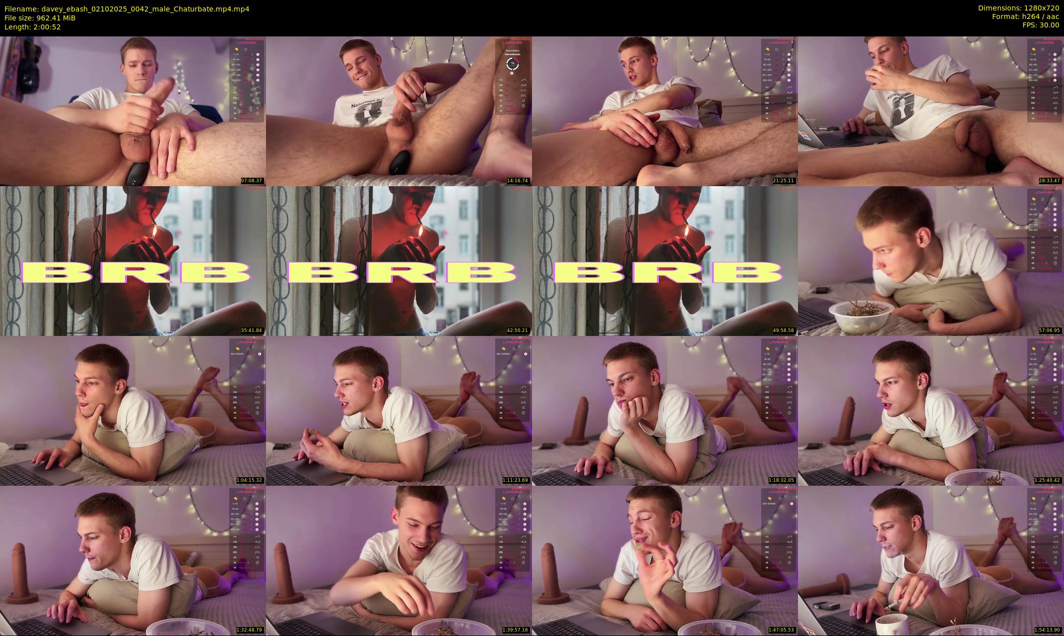 davey_ebash — 121 minute Chaturbate male cam show recording, 720p, Oct 2, 2025
