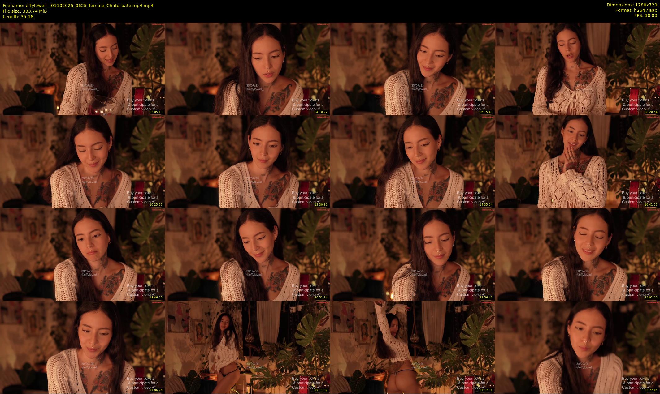 effylowell_ — 36 minute Chaturbate female cam show recording, 720p, Oct 1, 2025