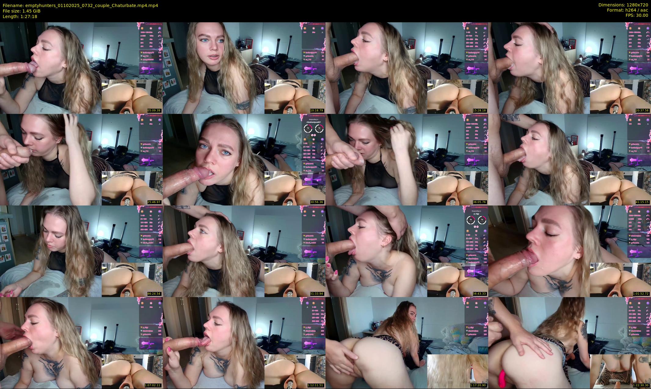 emptyhunters — 88 minute Chaturbate couple cam show recording, 720p, Oct 1, 2025