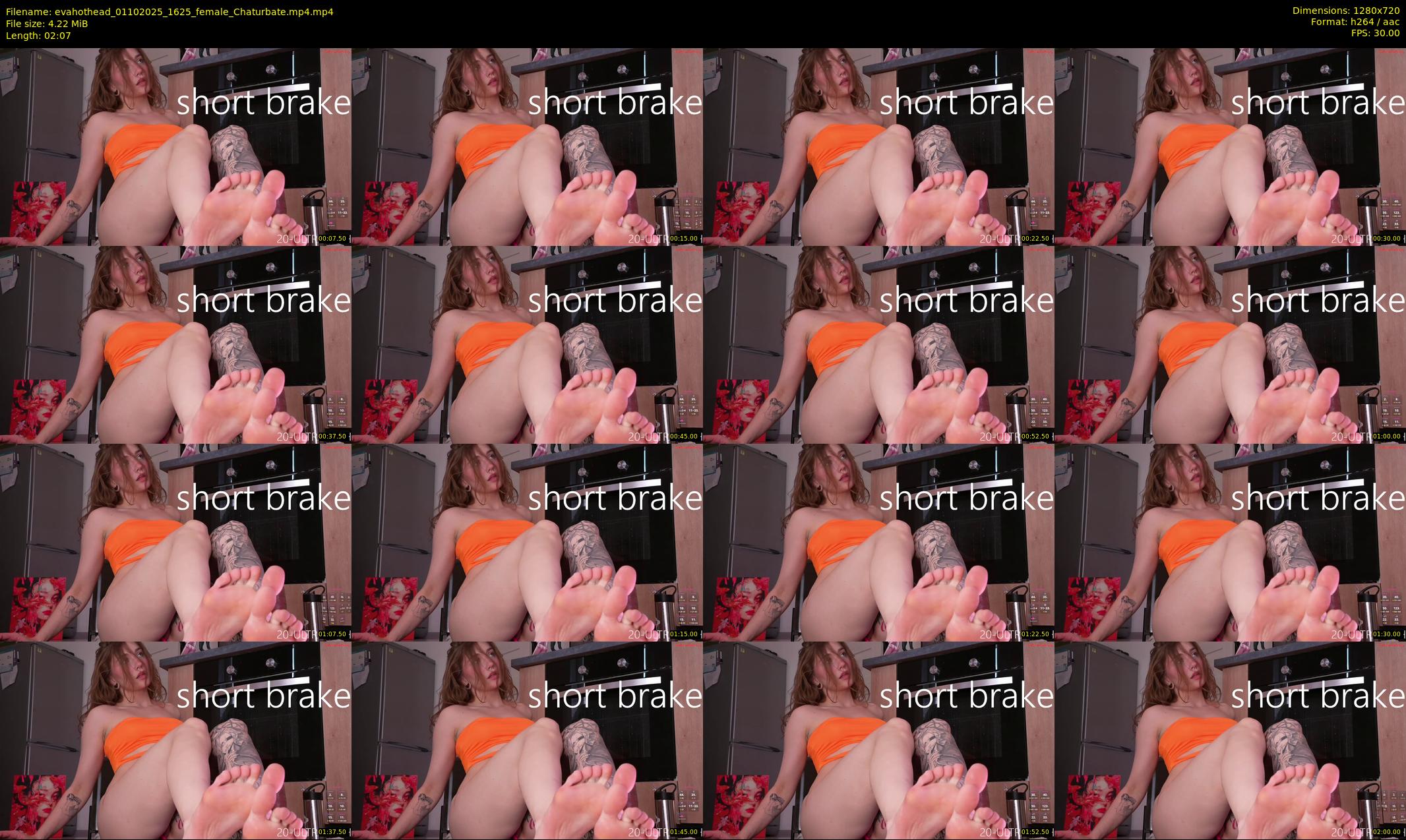 evahothead — 3 minute Chaturbate female cam show recording, 720p, Oct 1, 2025