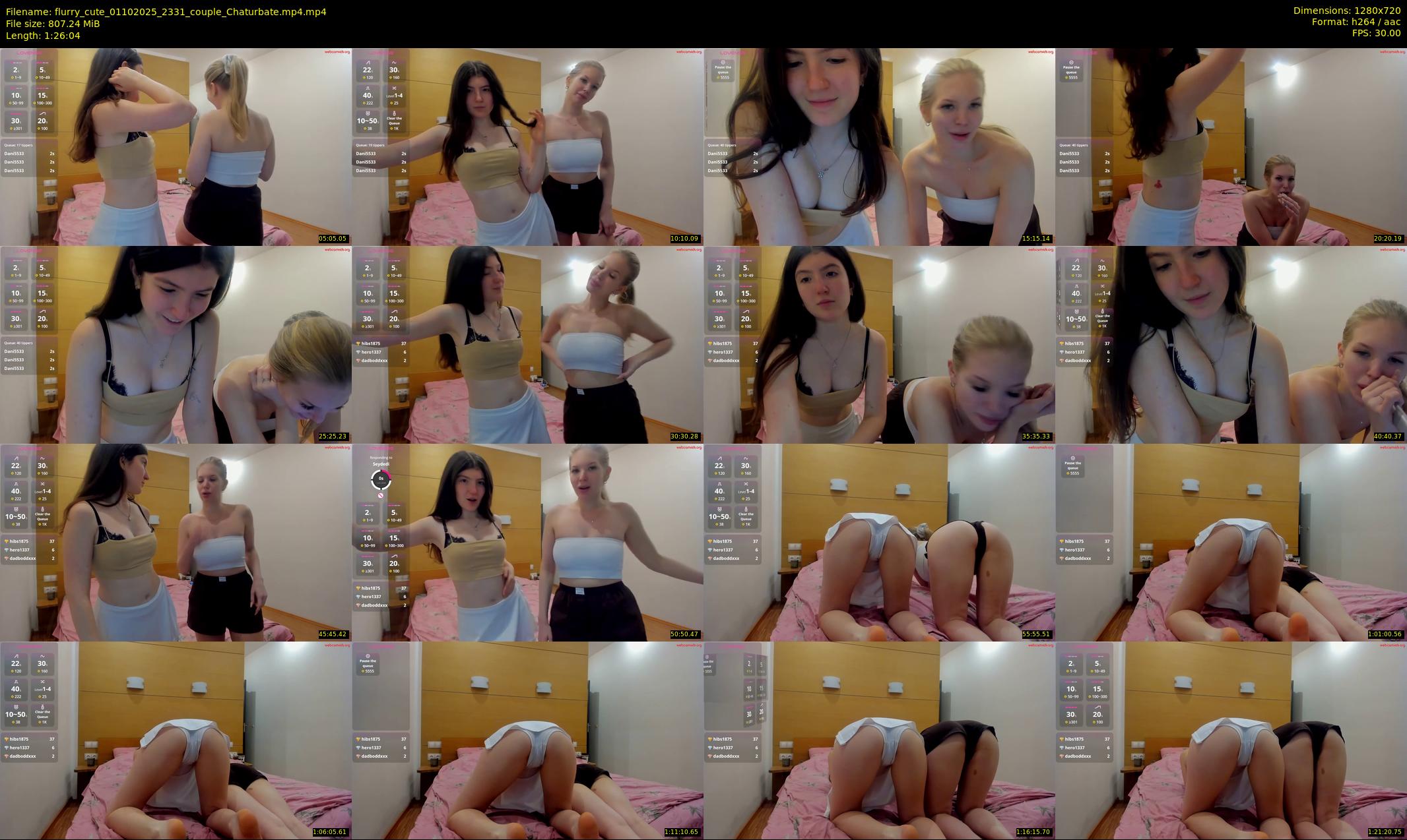 flurry_cute — 87 minute Chaturbate couple cam show recording, 720p, Oct 1, 2025