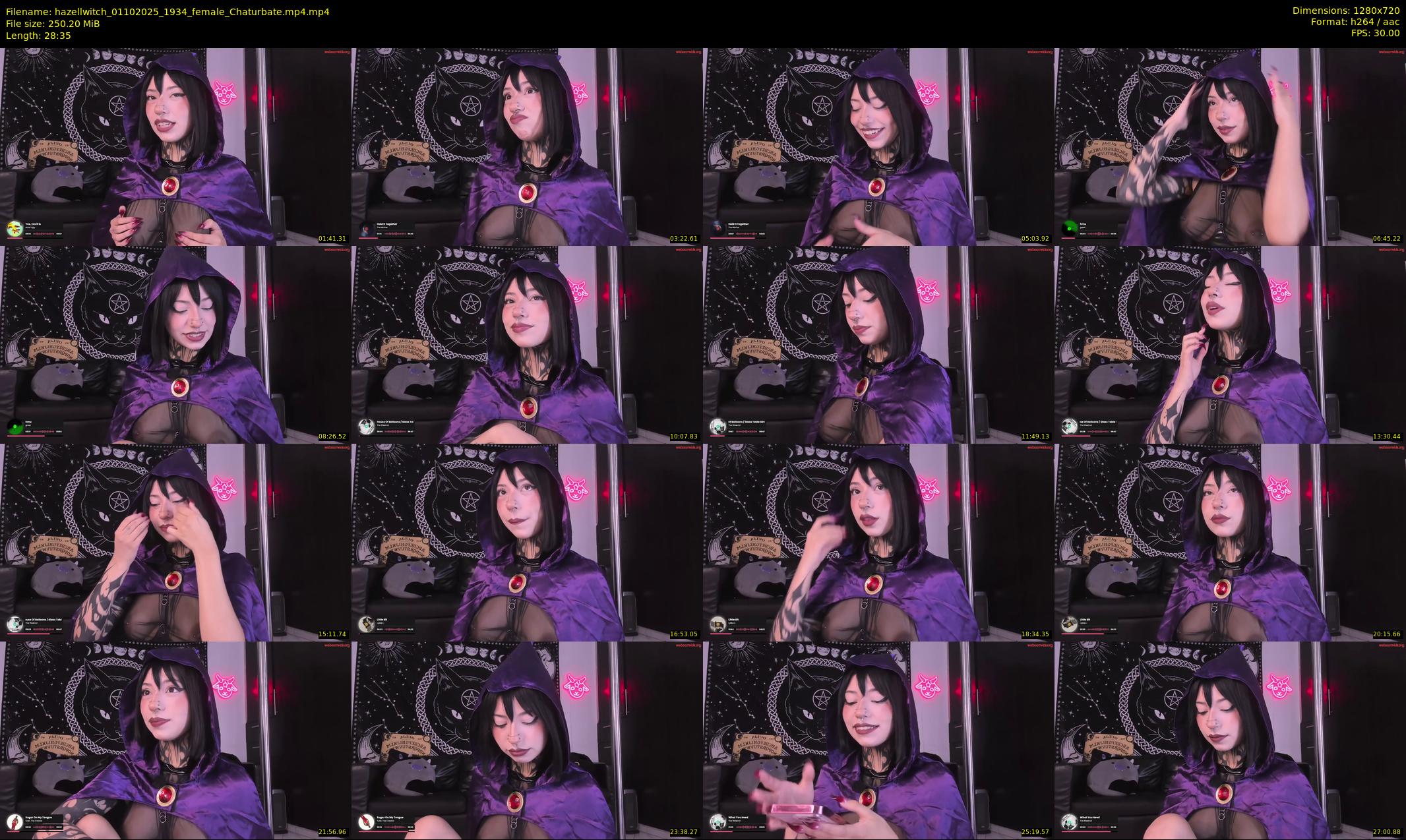 hazellwitch — 29 minute Chaturbate female cam show recording, 720p, Oct 1, 2025