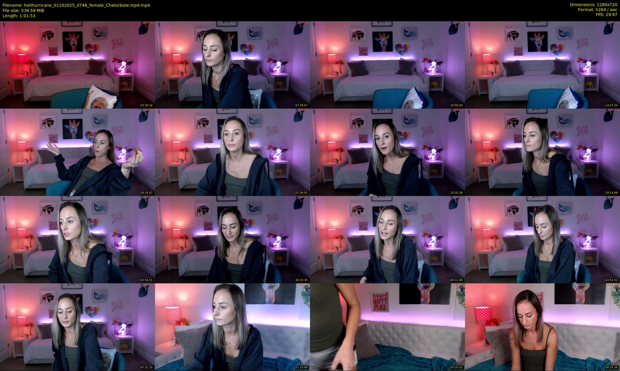holihurricane — 62 minute Chaturbate female cam show recording, 720p, Oct 1, 2025