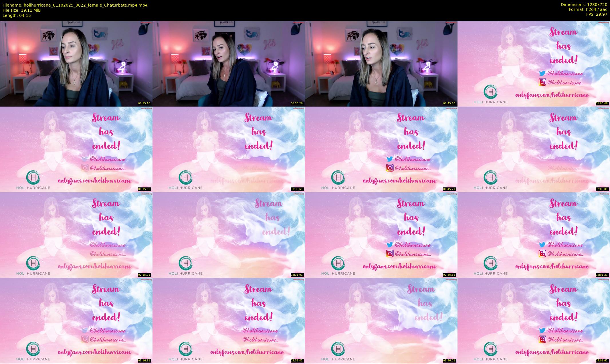 holihurricane — 5 minute Chaturbate female cam show recording, 720p, Oct 1, 2025