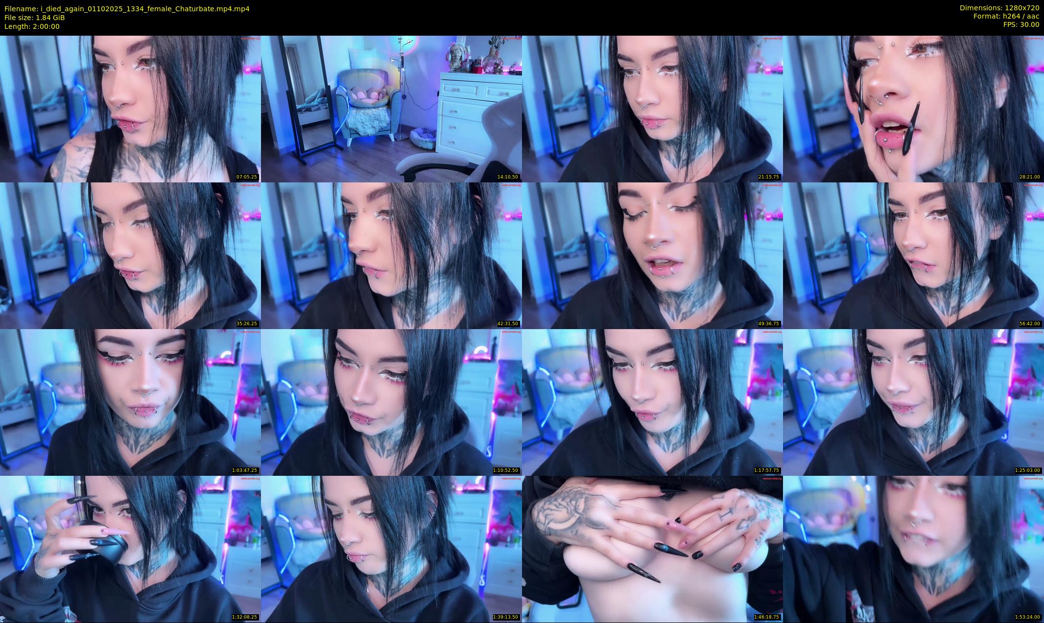 i_died_again — 120 minute Chaturbate female cam show recording, 720p, Oct 1, 2025