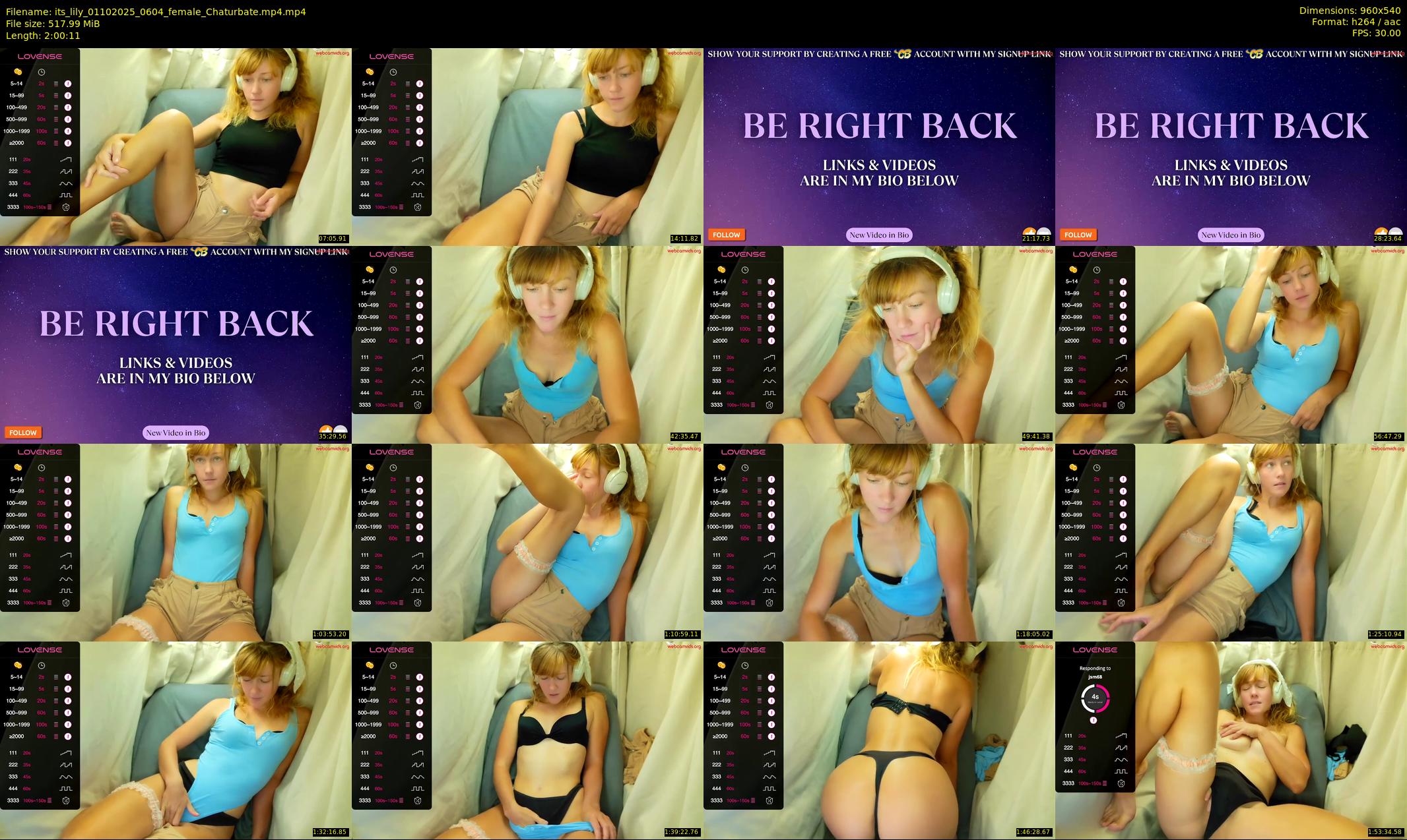 its_lily — 121 minute Chaturbate female cam show recording, 480p, Oct 1, 2025