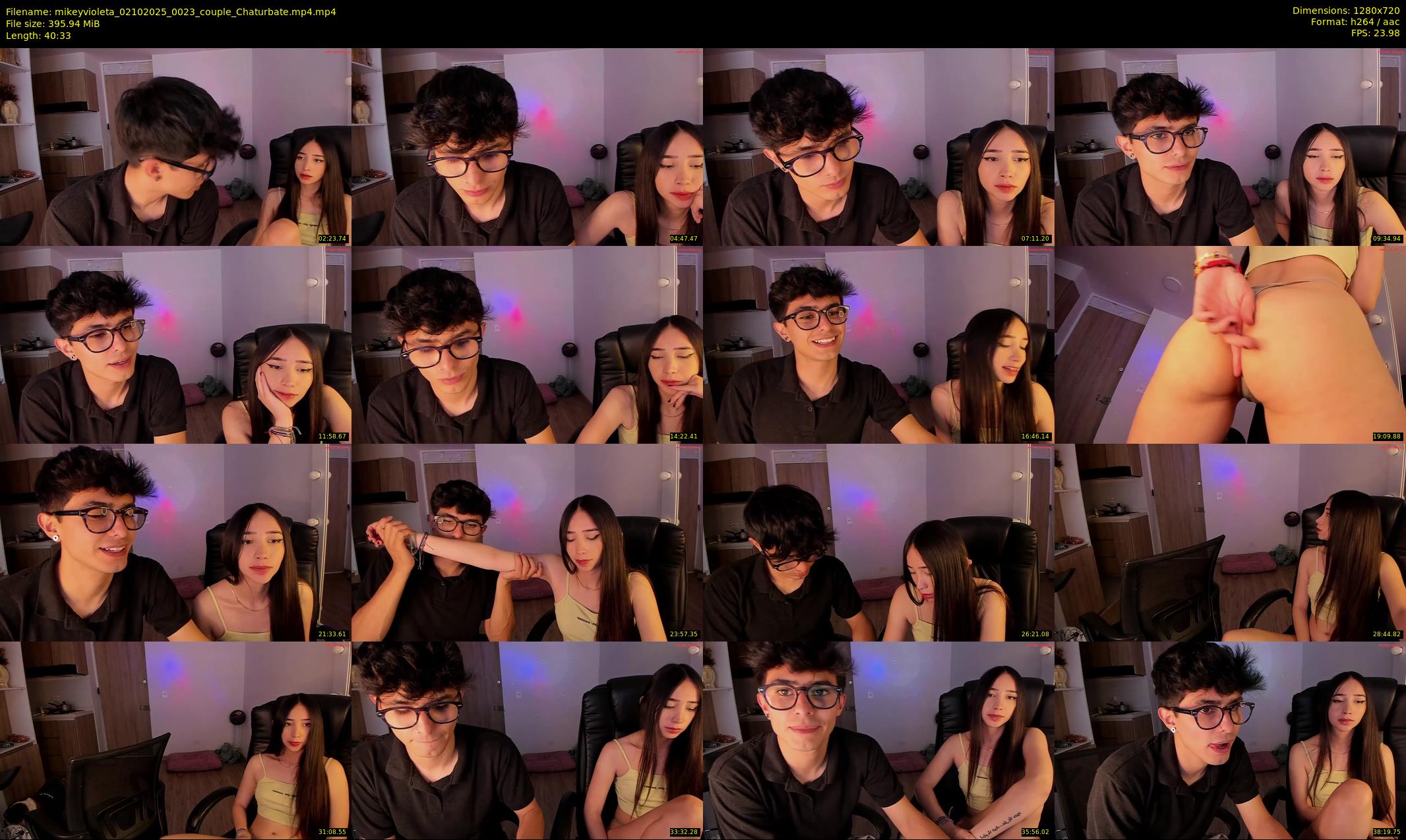 mikeyvioleta — 41 minute Chaturbate couple cam show recording, 720p, Oct 2, 2025