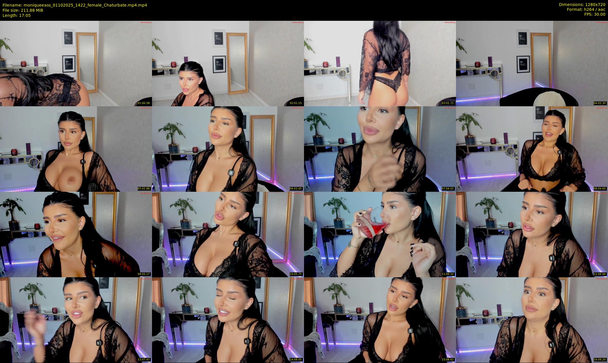moniqueeass — 18 minute Chaturbate female cam show recording, 720p, Oct 1, 2025