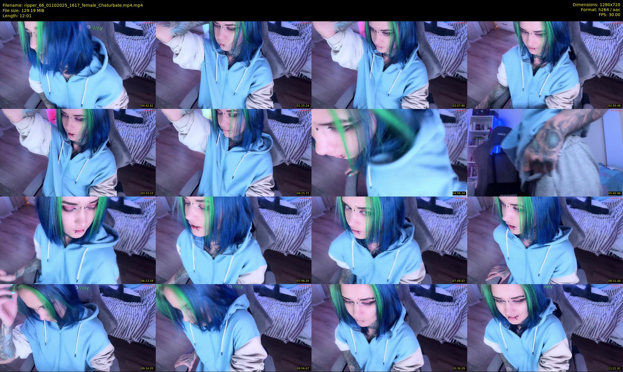 ripper_66 — 13 minute Chaturbate female cam show recording, 720p, Oct 1, 2025
