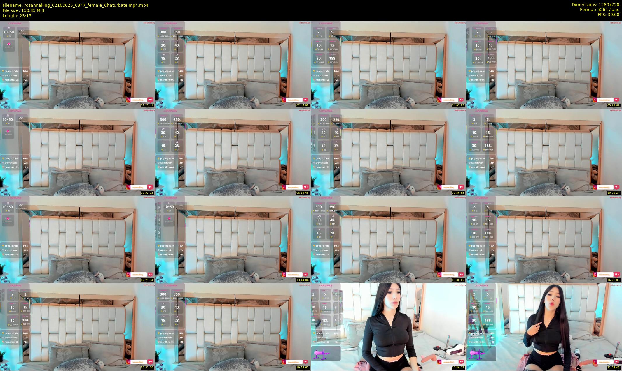 rosannaking — 24 minute Chaturbate female cam show recording, 720p, Oct 2, 2025