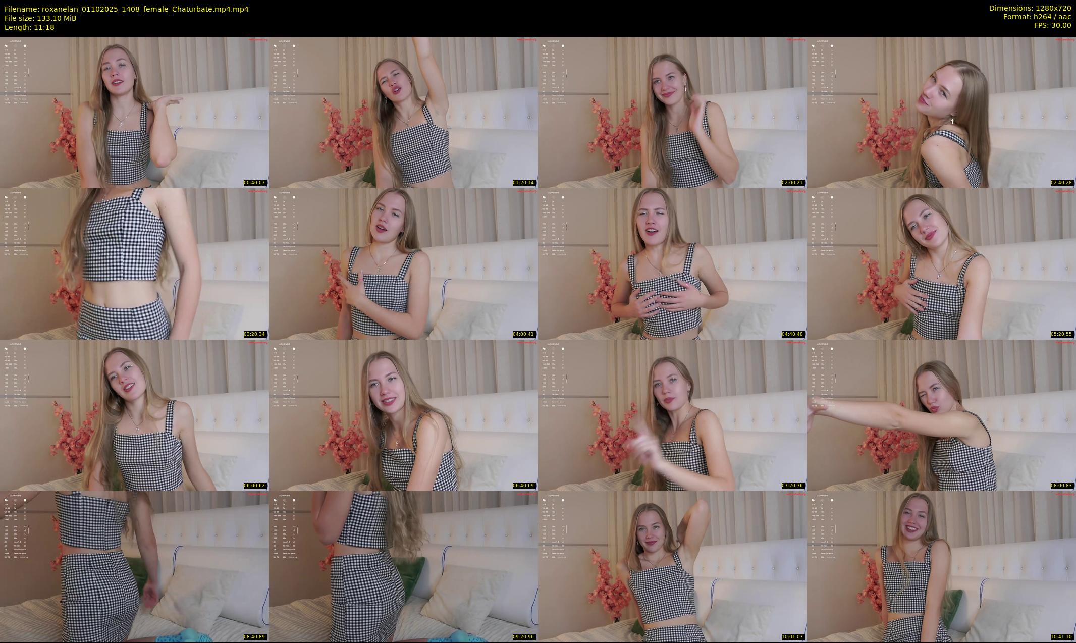 roxanelan — 12 minute Chaturbate female cam show recording, 720p, Oct 1, 2025