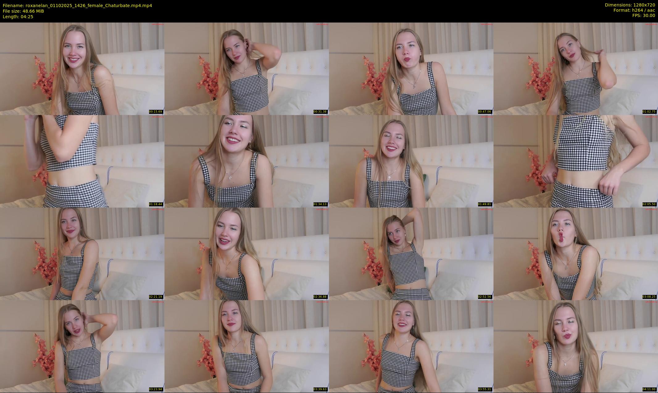 roxanelan — 5 minute Chaturbate female cam show recording, 720p, Oct 1, 2025