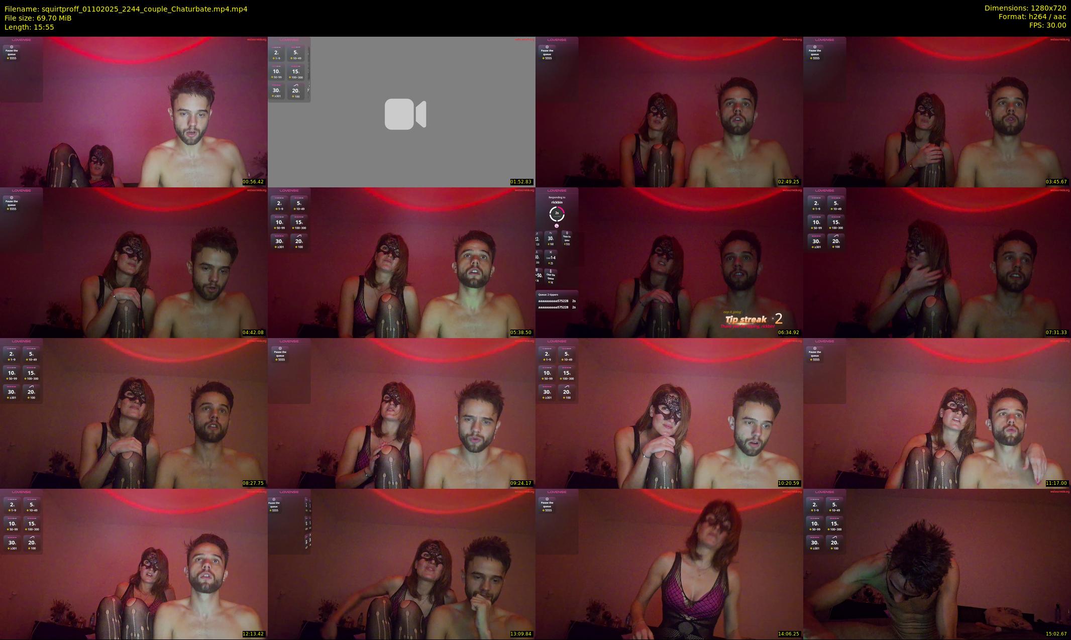squirtproff — 16 minute Chaturbate couple cam show recording, 720p, Oct 1, 2025