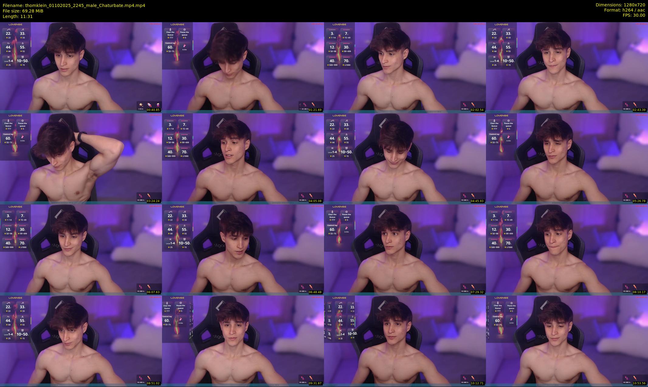 thomklein — 12 minute Chaturbate male cam show recording, 720p, Oct 1, 2025