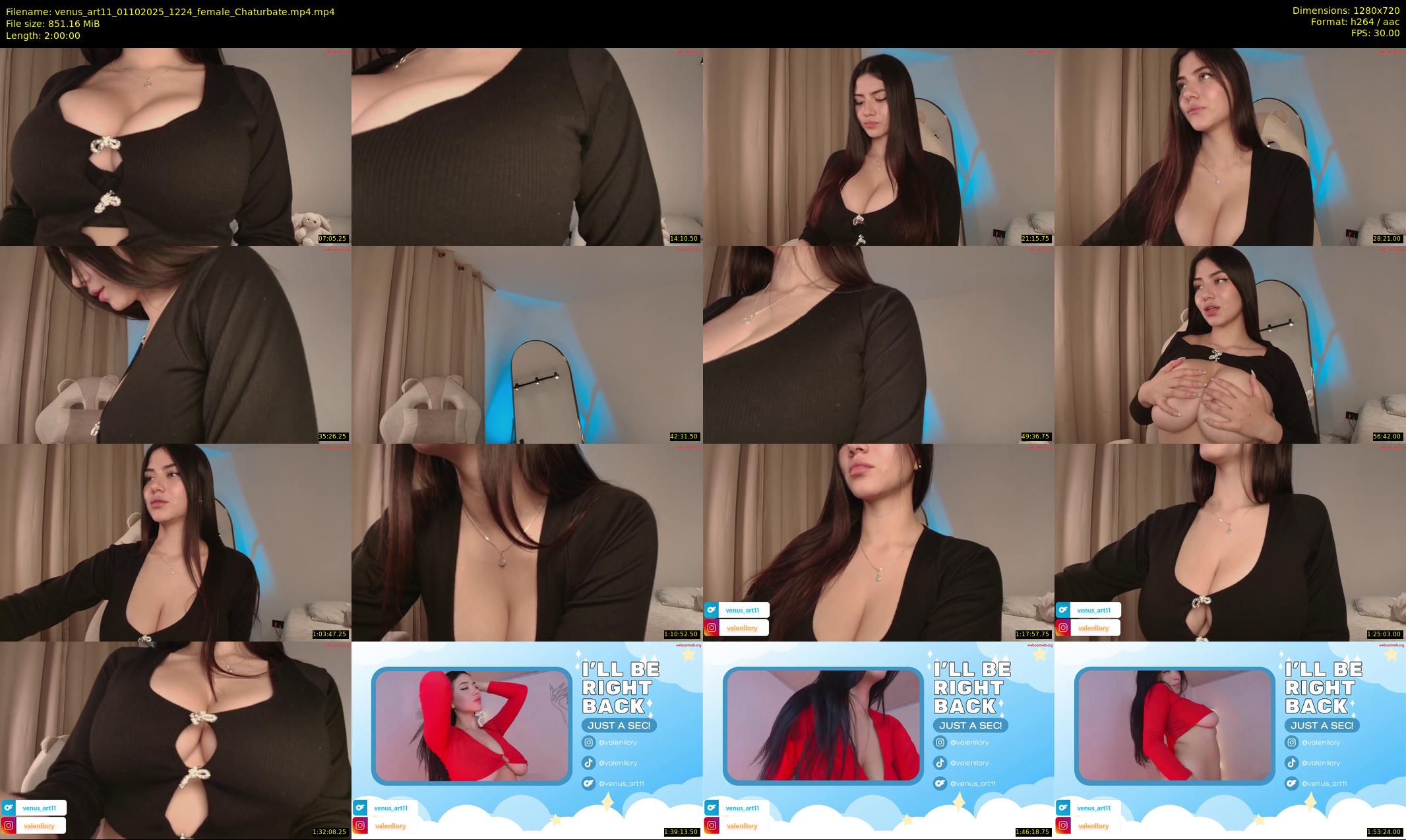 venus_art11 — 120 minute Chaturbate female cam show recording, 720p, Oct 1, 2025