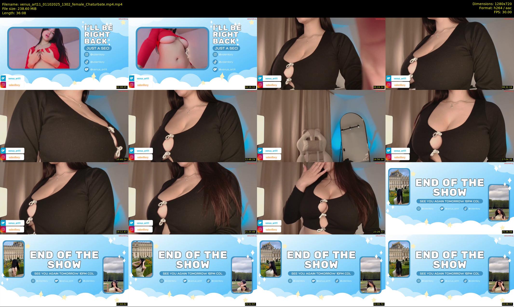 venus_art11 — 37 minute Chaturbate female cam show recording, 720p, Oct 1, 2025