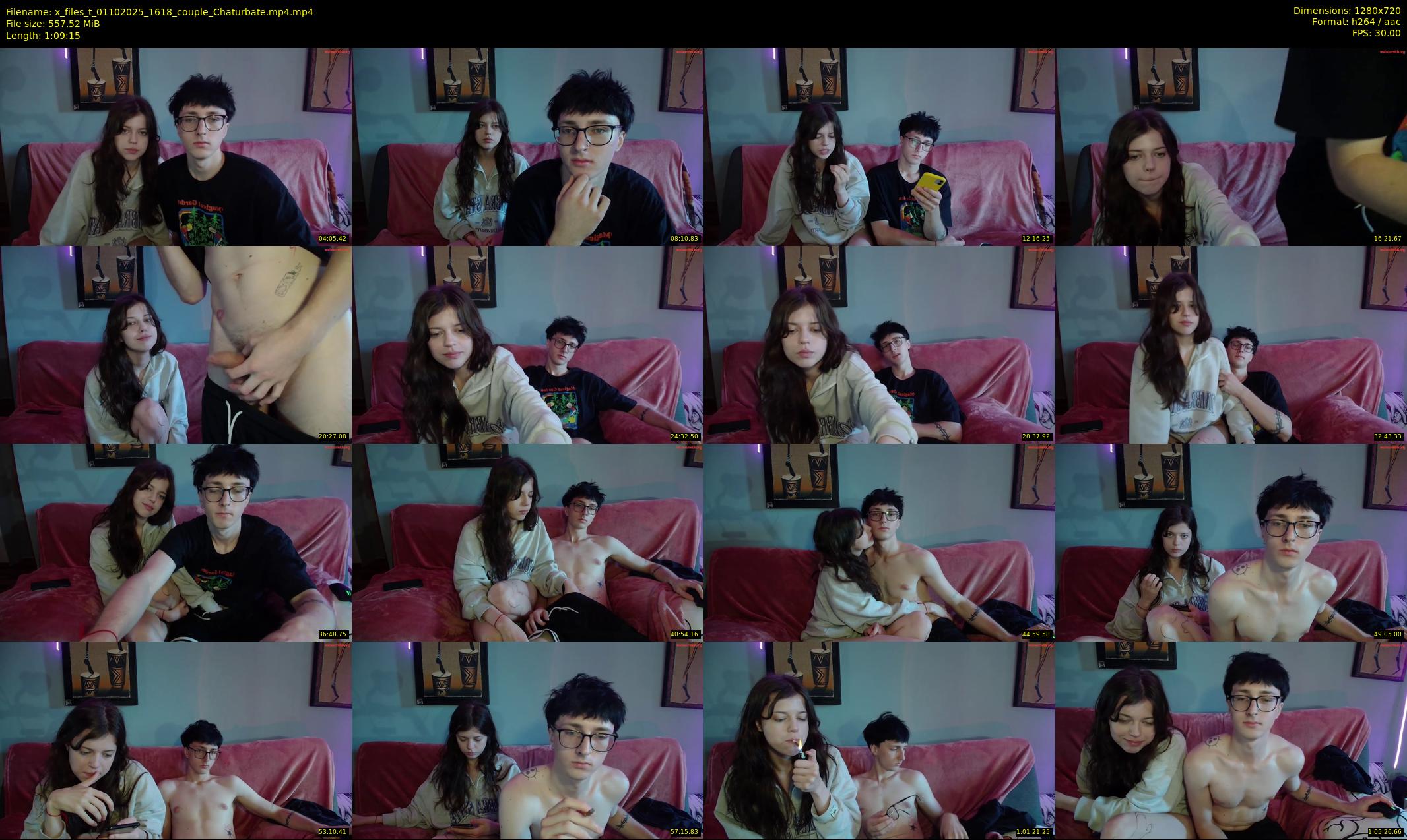 x_files_t — 70 minute Chaturbate couple cam show recording, 720p, Oct 1, 2025