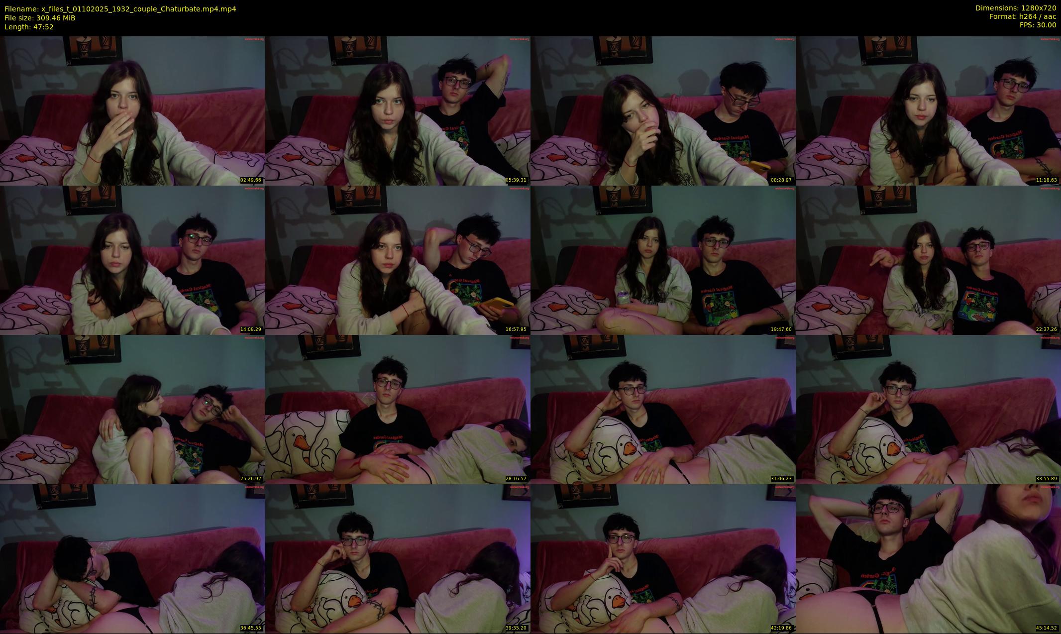 x_files_t — 48 minute Chaturbate couple cam show recording, 720p, Oct 1, 2025
