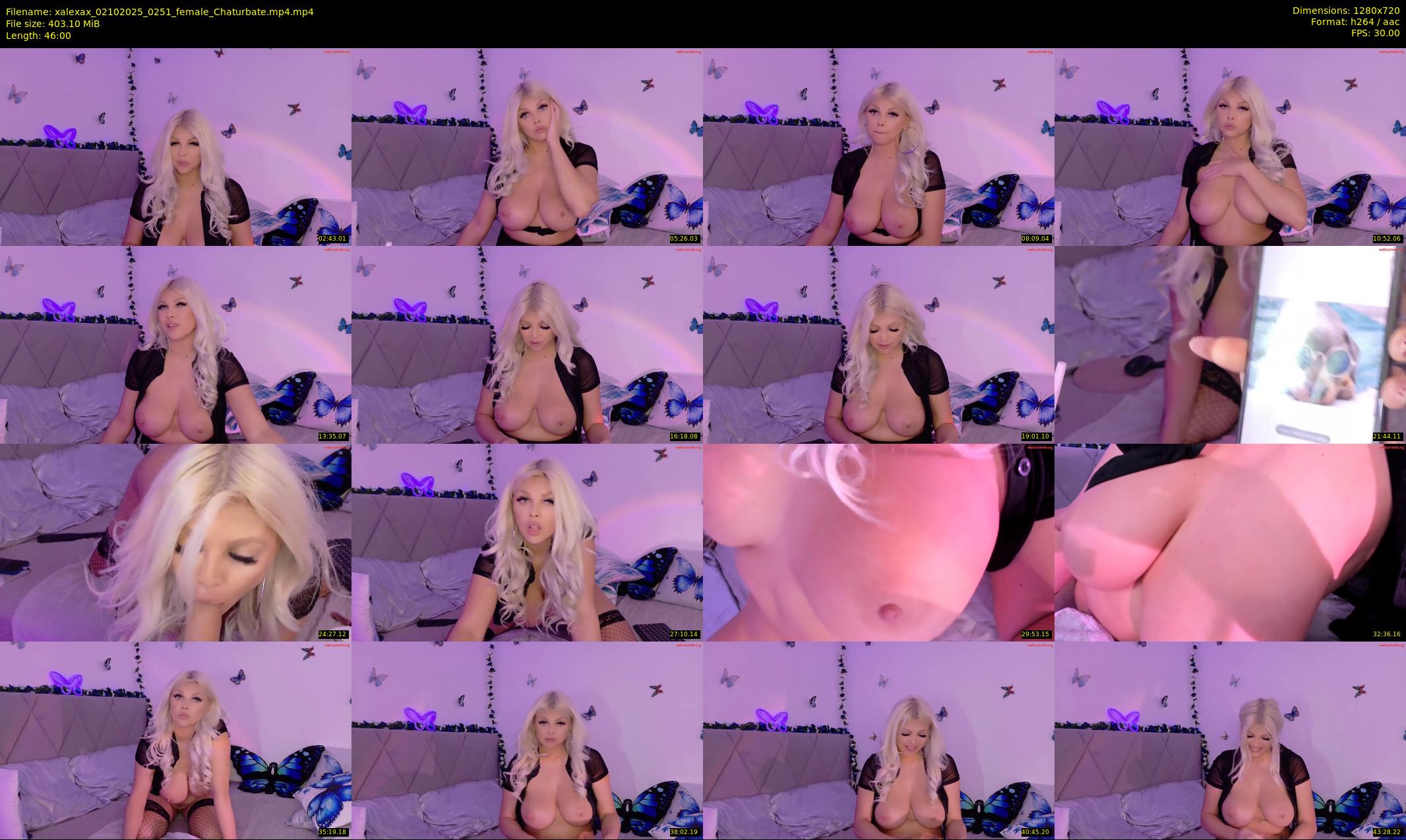 xalexax — 46 minute Chaturbate female cam show recording, 720p, Oct 2, 2025